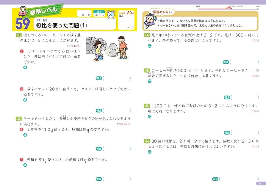 ハイレベル算数ドリル 小学6年 500題 (オールカラー，学力